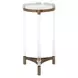 Alden Bronze Round Acrylic Top Accent Table