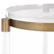 Alden Bronze Round Acrylic Top Accent Table