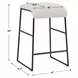 Langston Ecru Upholstered Counter Height Stool