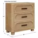 Langston Natural Oak 3 Drawer Accent Chest