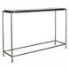 Hamilton Antique Brass Rectangular Glass Top Console Table