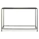 Hamilton Antique Brass Rectangular Glass Top Console Table