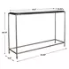 Hamilton Antique Brass Rectangular Glass Top Console Table