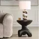 Veta Black Outdoor Round Accent Table