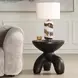 Veta Black Outdoor Round Accent Table