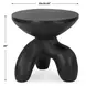 Veta Black Outdoor Round Accent Table