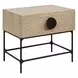 Prescott Beige and Black Rectangular Side Table