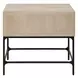 Prescott Beige and Black Rectangular Side Table