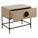 Prescott Beige and Black Rectangular Side Table
