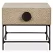 Prescott Beige and Black Rectangular Side Table