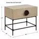 Prescott Beige and Black Rectangular Side Table