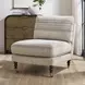 Prescott Beige and Brown Upholstered Slipper Chair