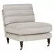 Prescott Beige and Brown Upholstered Slipper Chair