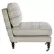 Prescott Beige and Brown Upholstered Slipper Chair