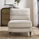 Prescott Beige and Brown Upholstered Slipper Chair