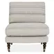 Prescott Beige and Brown Upholstered Slipper Chair