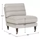 Prescott Beige and Brown Upholstered Slipper Chair