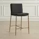Arlington Charcoal Gray Leather Upholstered Counter Height Stool