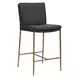 Arlington Charcoal Gray Leather Upholstered Counter Height Stool