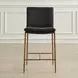 Arlington Charcoal Gray Leather Upholstered Counter Height Stool