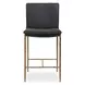 Arlington Charcoal Gray Leather Upholstered Counter Height Stool