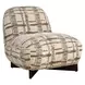 Evans Mocha and Caramel Upholstered Armless Accent Chair