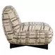 Evans Mocha and Caramel Upholstered Armless Accent Chair