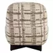 Evans Mocha and Caramel Upholstered Armless Accent Chair