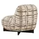 Evans Mocha and Caramel Upholstered Armless Accent Chair