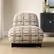 Evans Mocha and Caramel Upholstered Armless Accent Chair