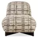 Evans Mocha and Caramel Upholstered Armless Accent Chair