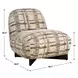 Evans Mocha and Caramel Upholstered Armless Accent Chair