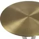 Arlington Brass and White Round Accent Table