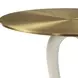 Arlington Brass and White Round Accent Table