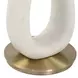 Arlington Brass and White Round Accent Table