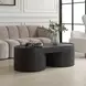 Kingsley Black Oval Coffee Table