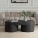Kingsley Black Oval Coffee Table