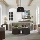 Kingsley Black Oval Coffee Table