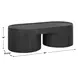 Kingsley Black Oval Coffee Table