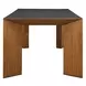 Fairmont Gray and Brown 104" Rectangular Concrete Top Dining Table