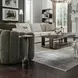Karnes Black and Bronze Round Marble Top Drink Table