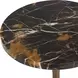 Karnes Black and Bronze Round Marble Top Drink Table