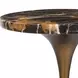 Karnes Black and Bronze Round Marble Top Drink Table