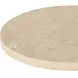 Hamilton Beige and Brass Oval Travertine Top Accent Table