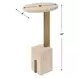Hamilton Beige and Brass Oval Travertine Top Accent Table