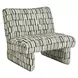 Alden Moss and Off White Upholstered Armless Accent Chair