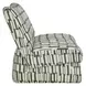 Alden Moss and Off White Upholstered Armless Accent Chair