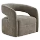 Arlington Taupe Upholstered Swivel Barrel Chair