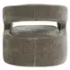 Arlington Taupe Upholstered Swivel Barrel Chair