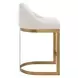 Belmont Soft Ivory Performance Fabric Upholstered Counter Height Stool
